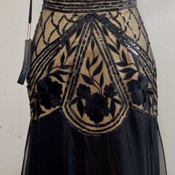 NWT Evening Dress - Black & Gold Sue Wong - Picture 7 of 9